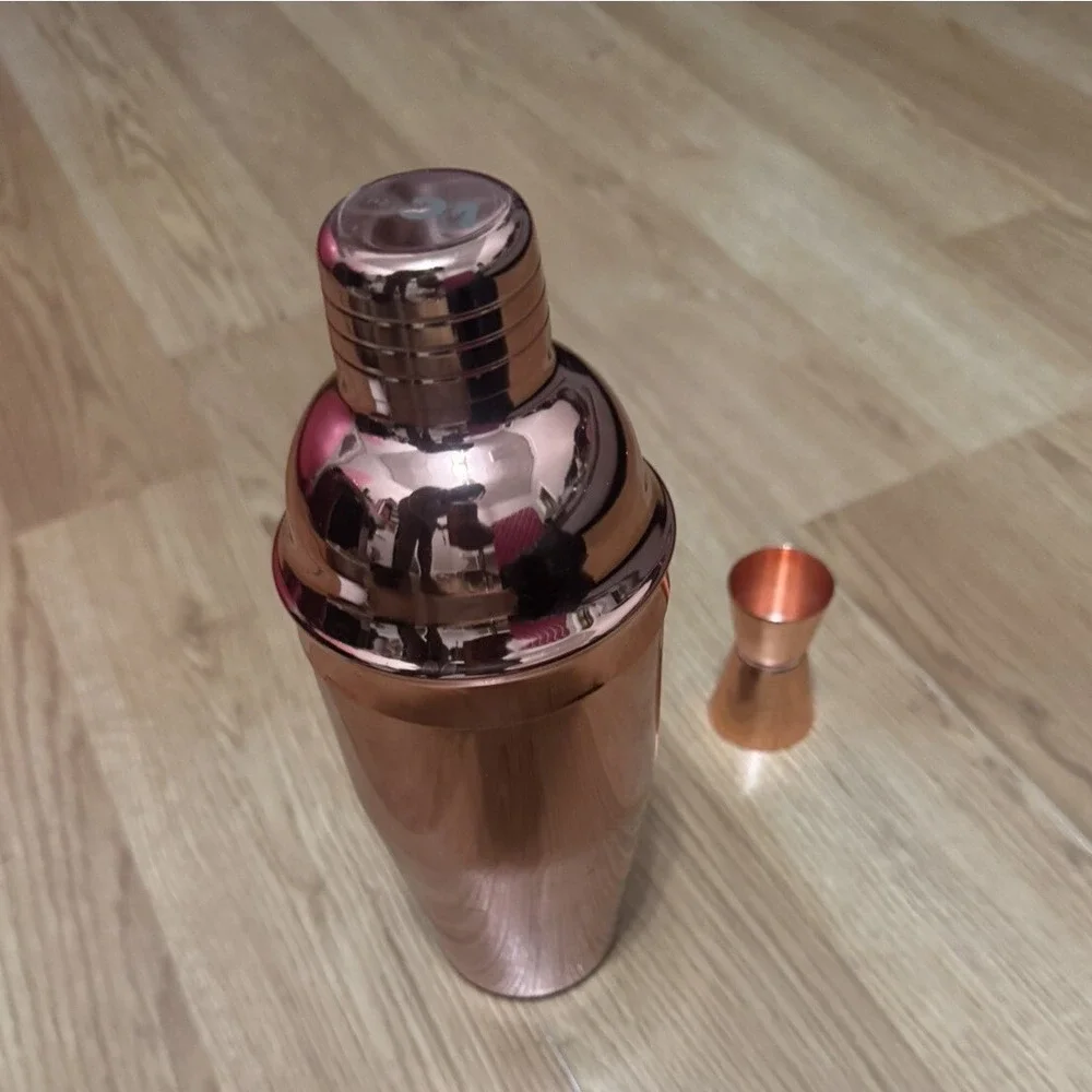 Copper Cocktail Shaker Set Includes Jigger‎ Bar Tool Mixology Home Bar